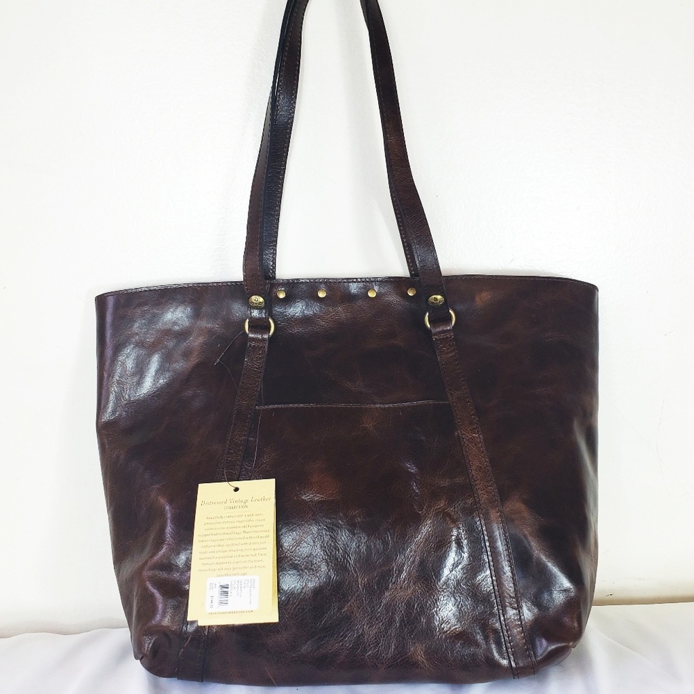 Patricia Nash Distressed Leather Vintage Tote NWT - Picture 4 of 8